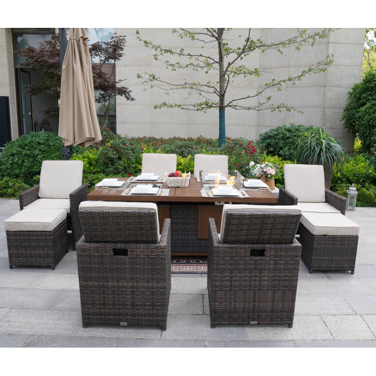 Rattan sofa cube dining set new arrivals